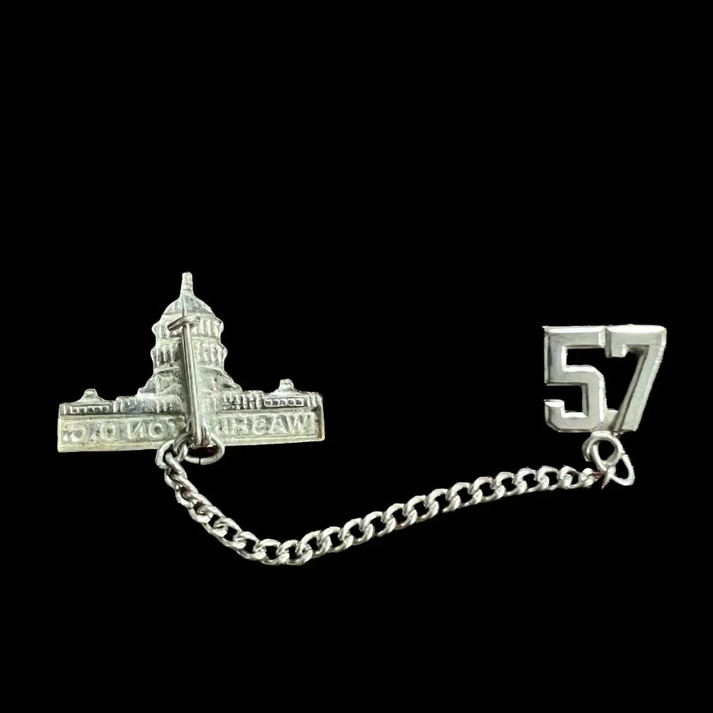 Washington DC Tie Tack 1957 Souvenir Vintage Capital Building‎ Lapel Pin